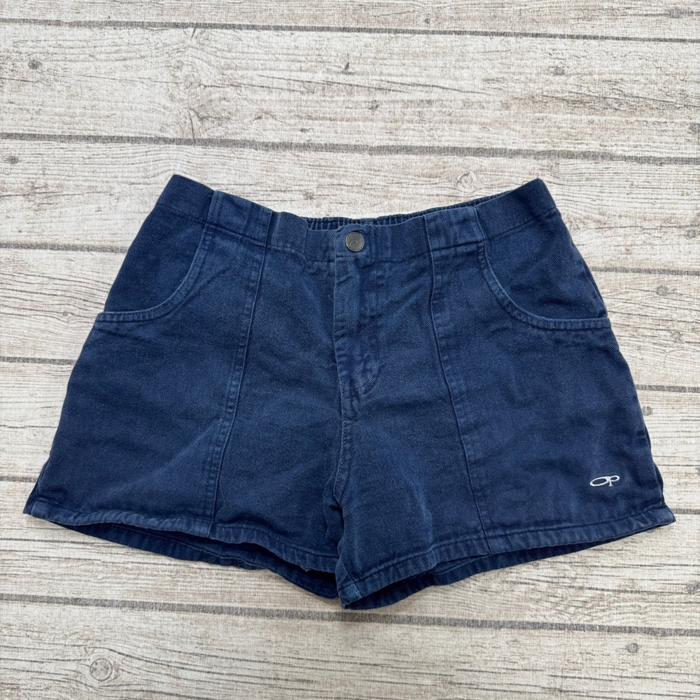 Y2K Ocean Pacific Shorts Women's 9 Navy Blue Loose Fit Retro Skater Streetwear